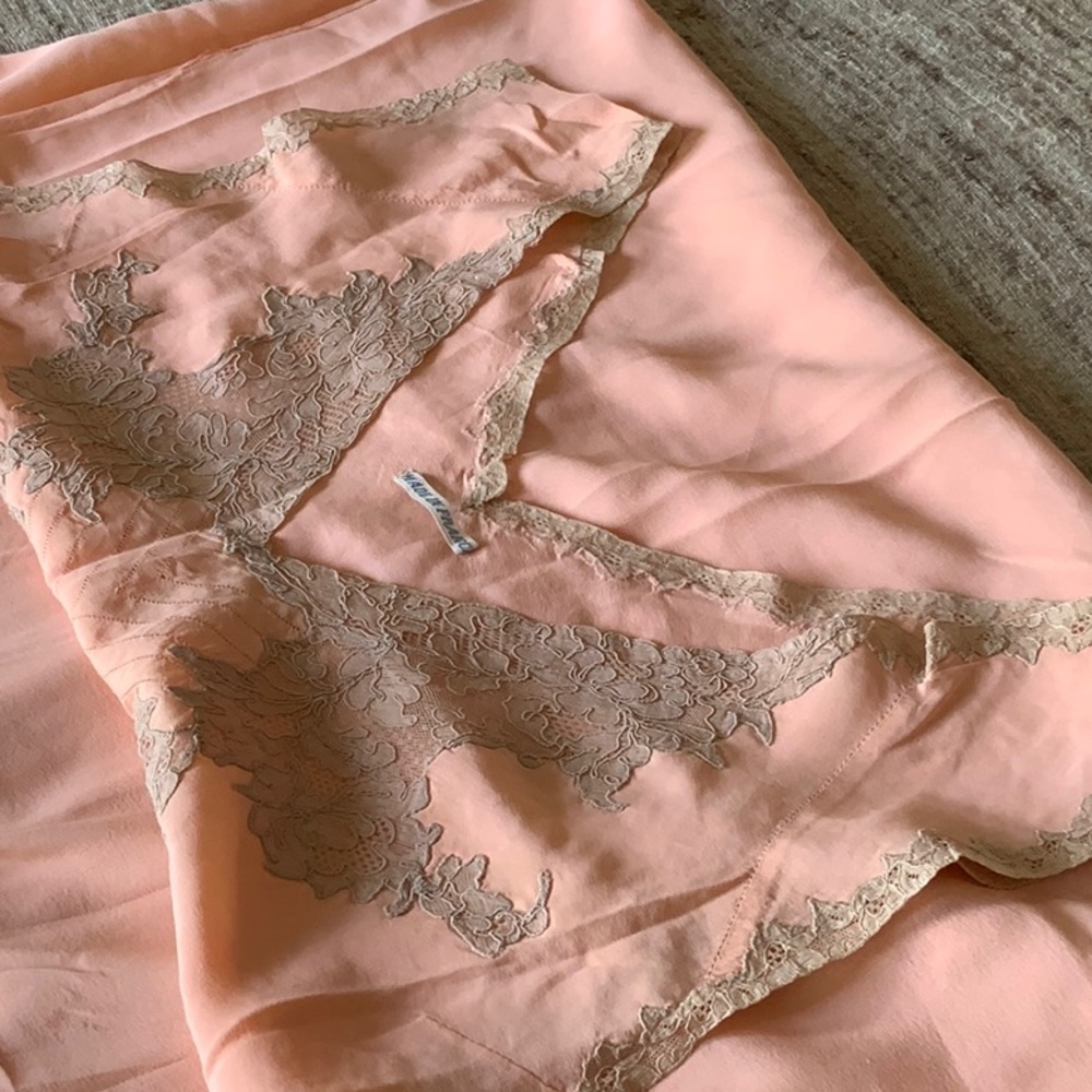 vintage handmade French silk nightgown